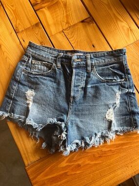 Guess Women High Waist Denim Shorts - Blue